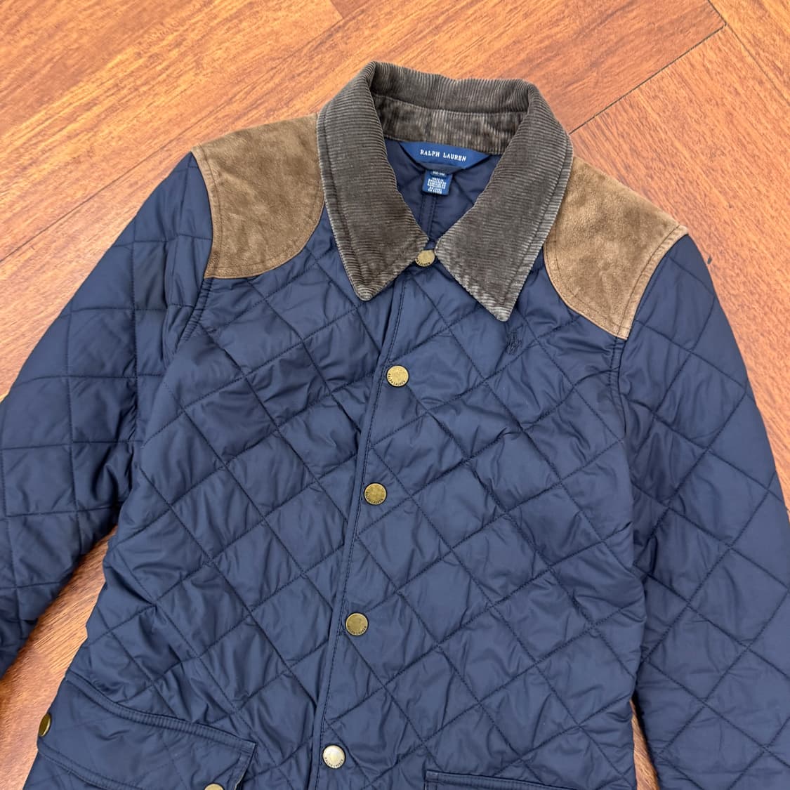 여성용 S 폴로 랄프로렌 네이비 퀼팅 자켓  상품이미지4