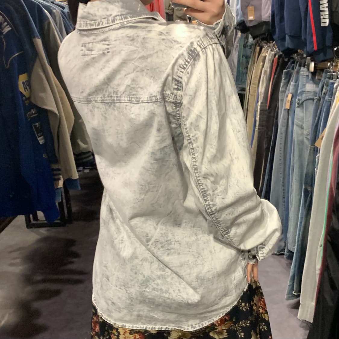 [IM] WOWLOOKZ 와우룩즈 애시드 워싱 셔츠 그레이 상품이미지5