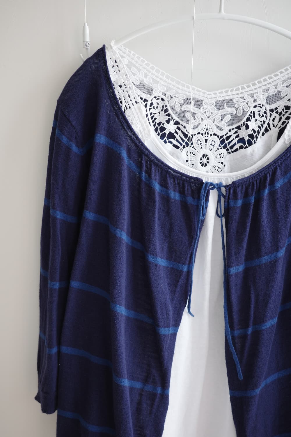  Deep marine stripe layered cardigan 상품이미지2