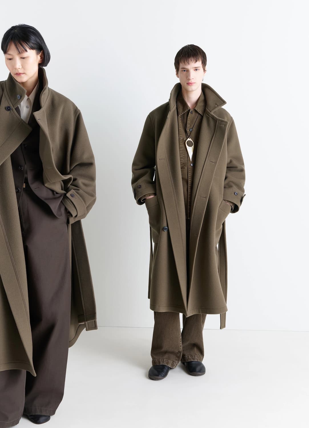 [S,M,L]르메르 25fw 랩 코트/다크 스쿼럴 상품이미지1