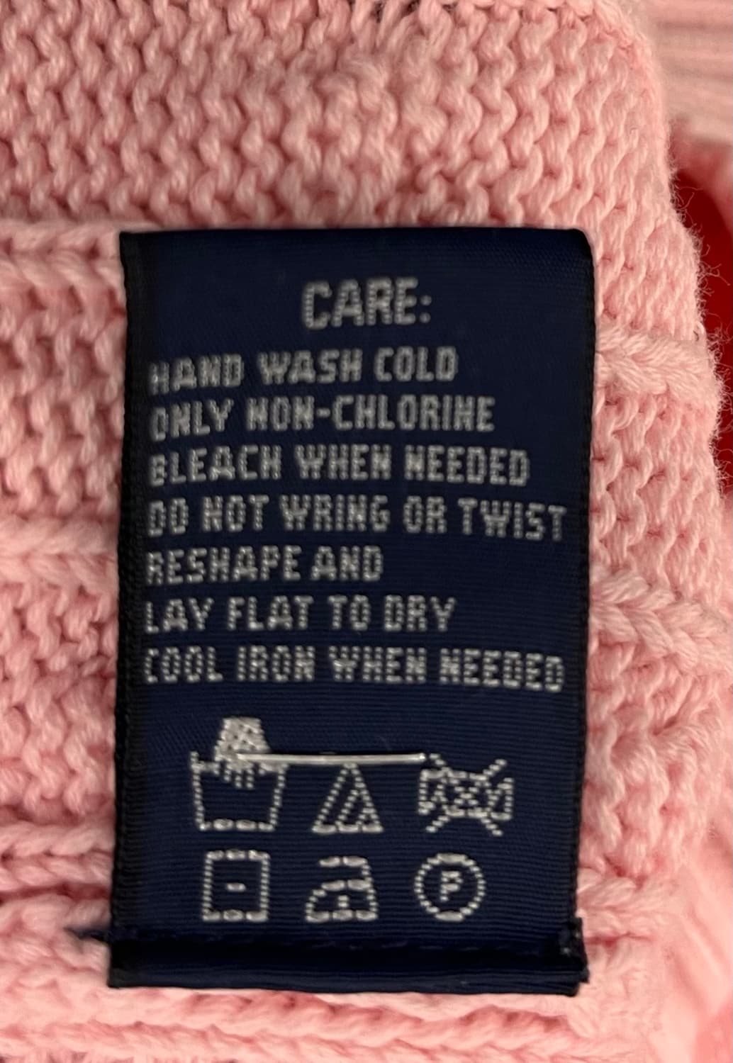 랄프로렌 케이블 니트 핑크 L 상품이미지4