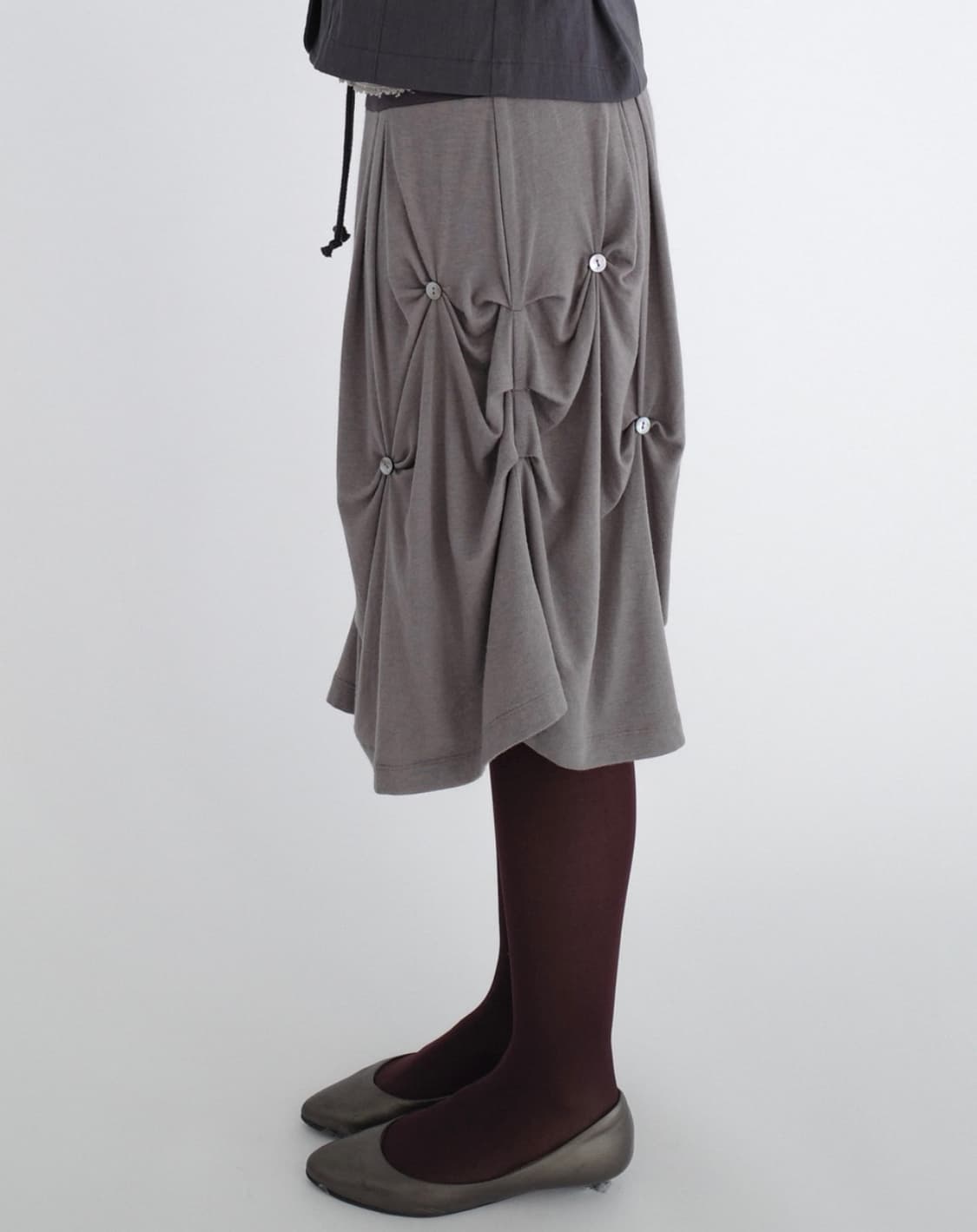 Sankofa Puella drape wool skirt brown 상품이미지1