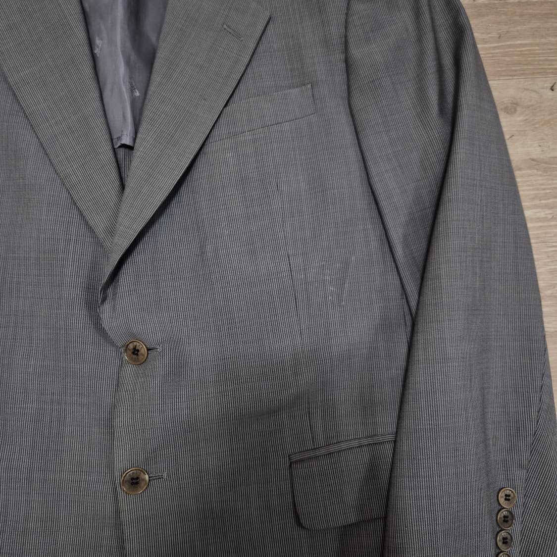 닥스 런던 울마크 모직 스트라이프 블레이저 정장자켓 97-88-170 상품이미지5