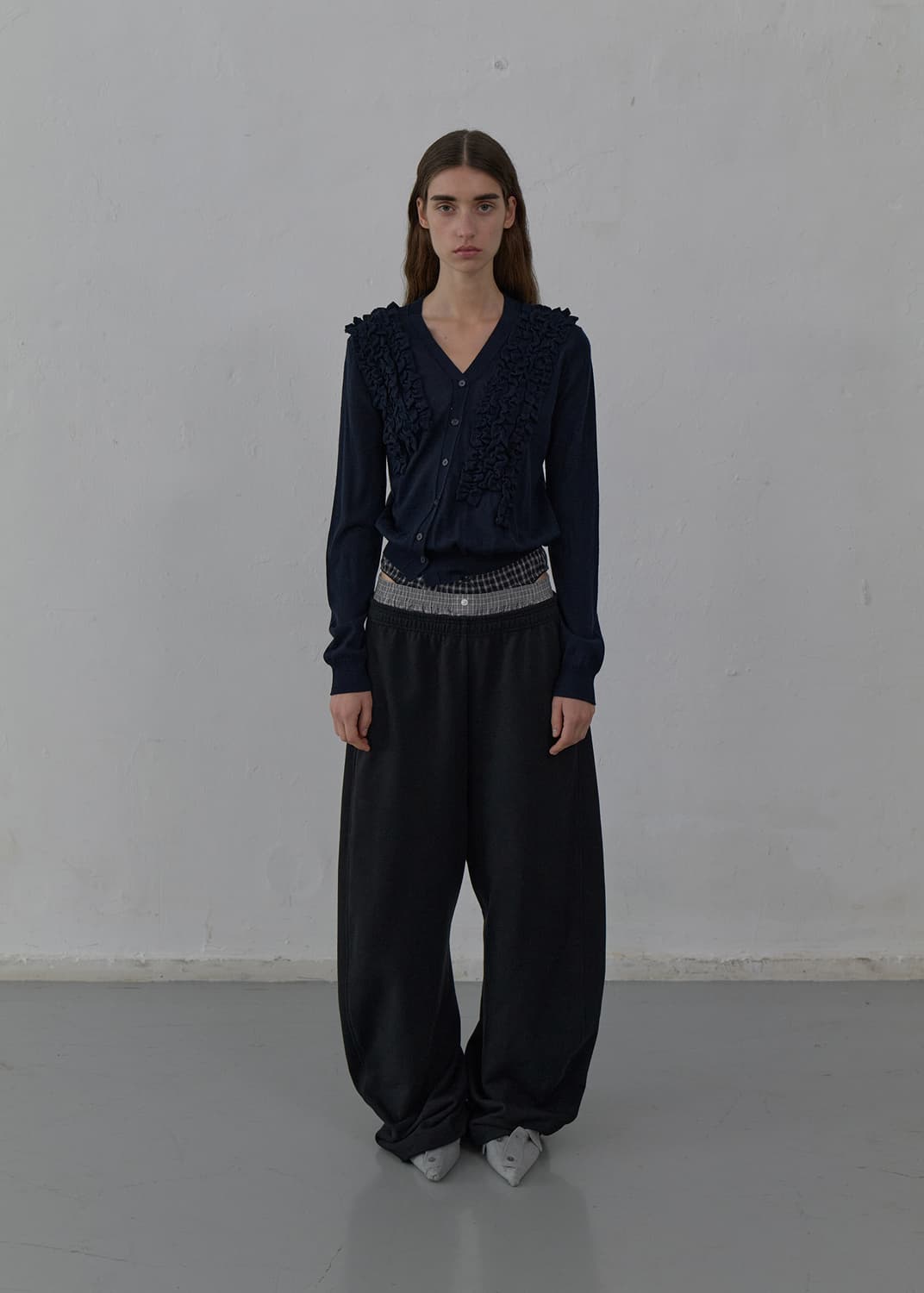 LAYERED CHECK SWEATPANTS 상품이미지1