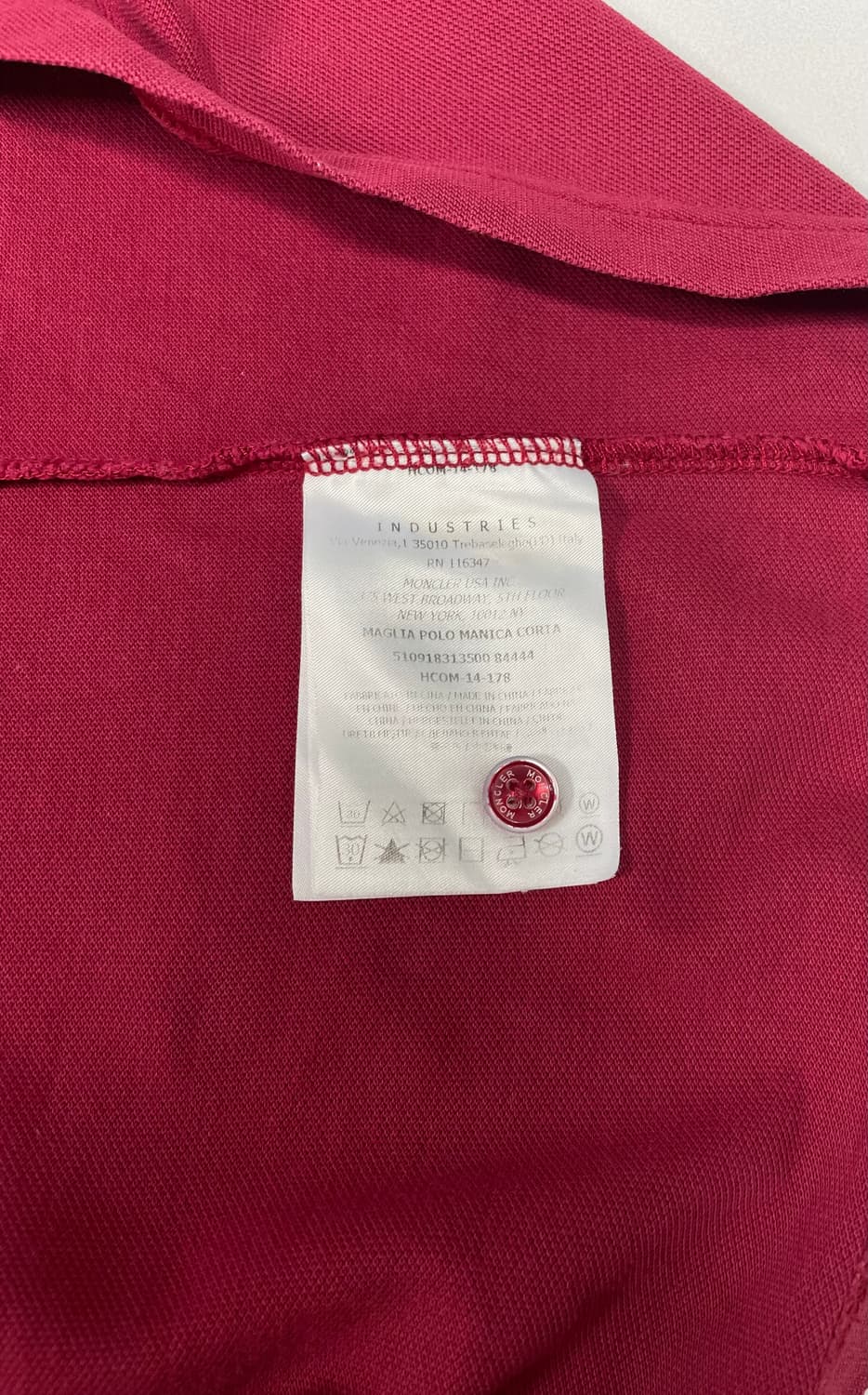 [M] 몽클레어 와펜 패치 코튼 PK 카라 반팔 티셔츠 상품이미지6