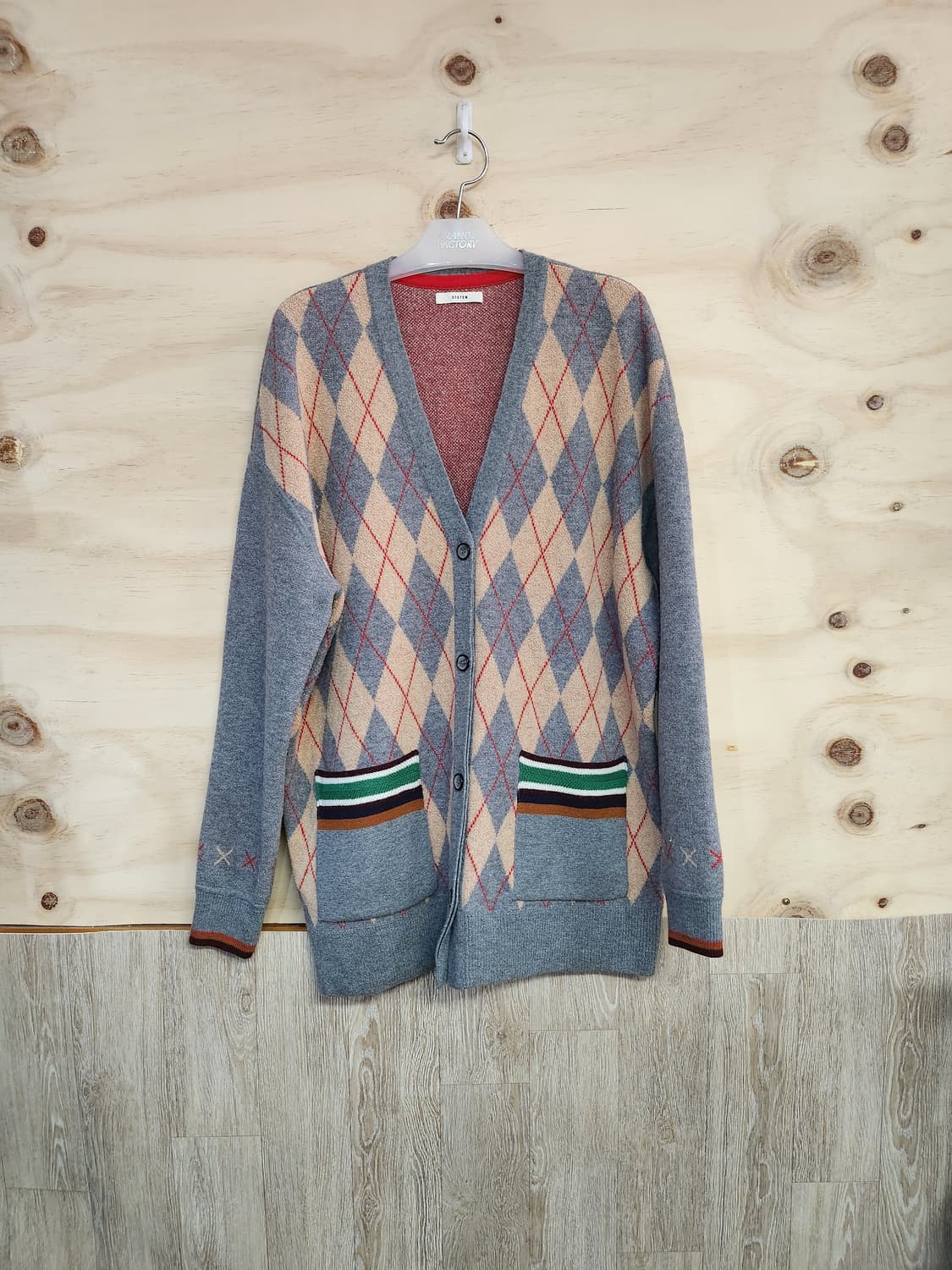 369) 시스템 System 아가일 패턴 가디건 상품이미지1