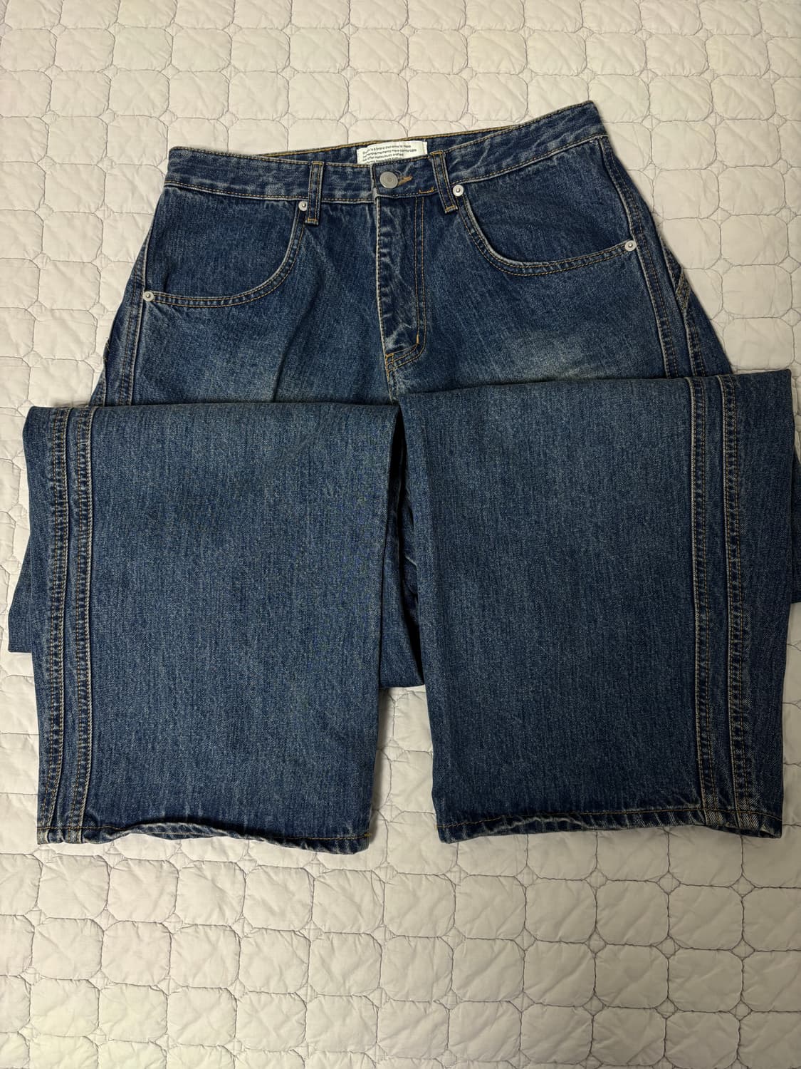 [1] 다이브인 와이드 커브드 데님 팬츠 상품이미지4