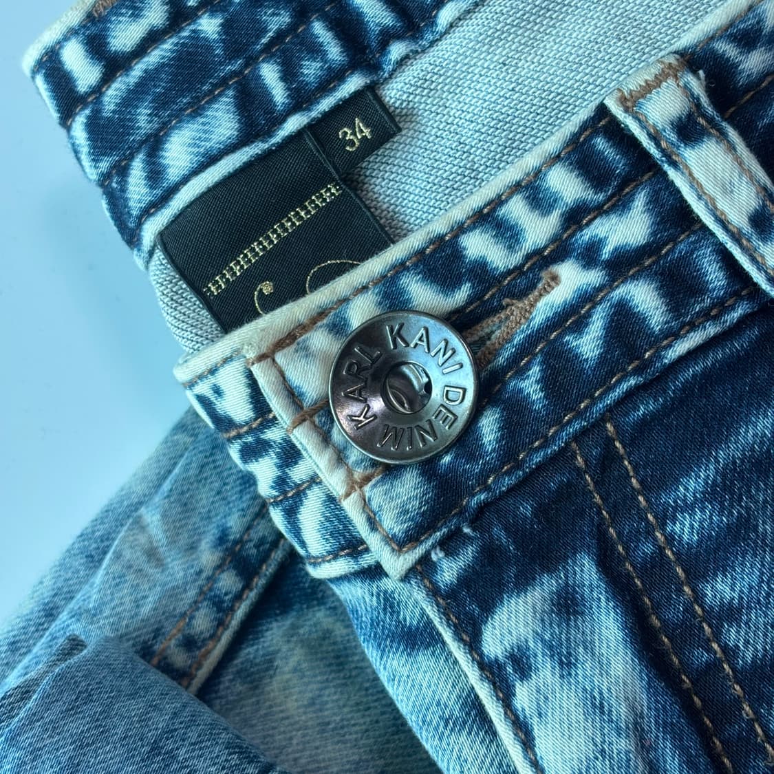 칼카니(Karl Kani) 90s 올드스쿨 스노우 워싱 데님 상품이미지3