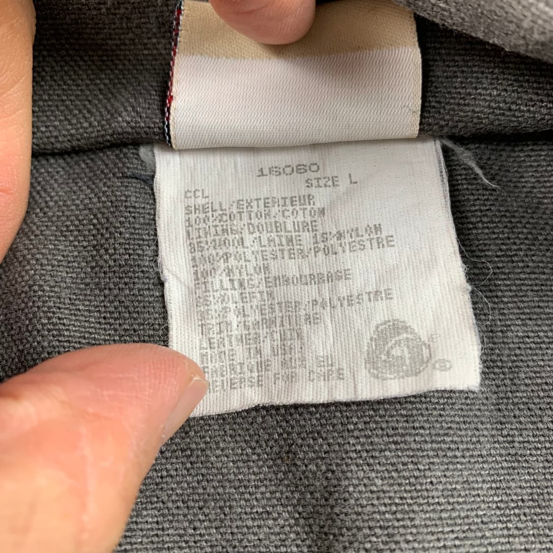 90s 울리치 레더 카라 워크 자켓 차콜 상품이미지7