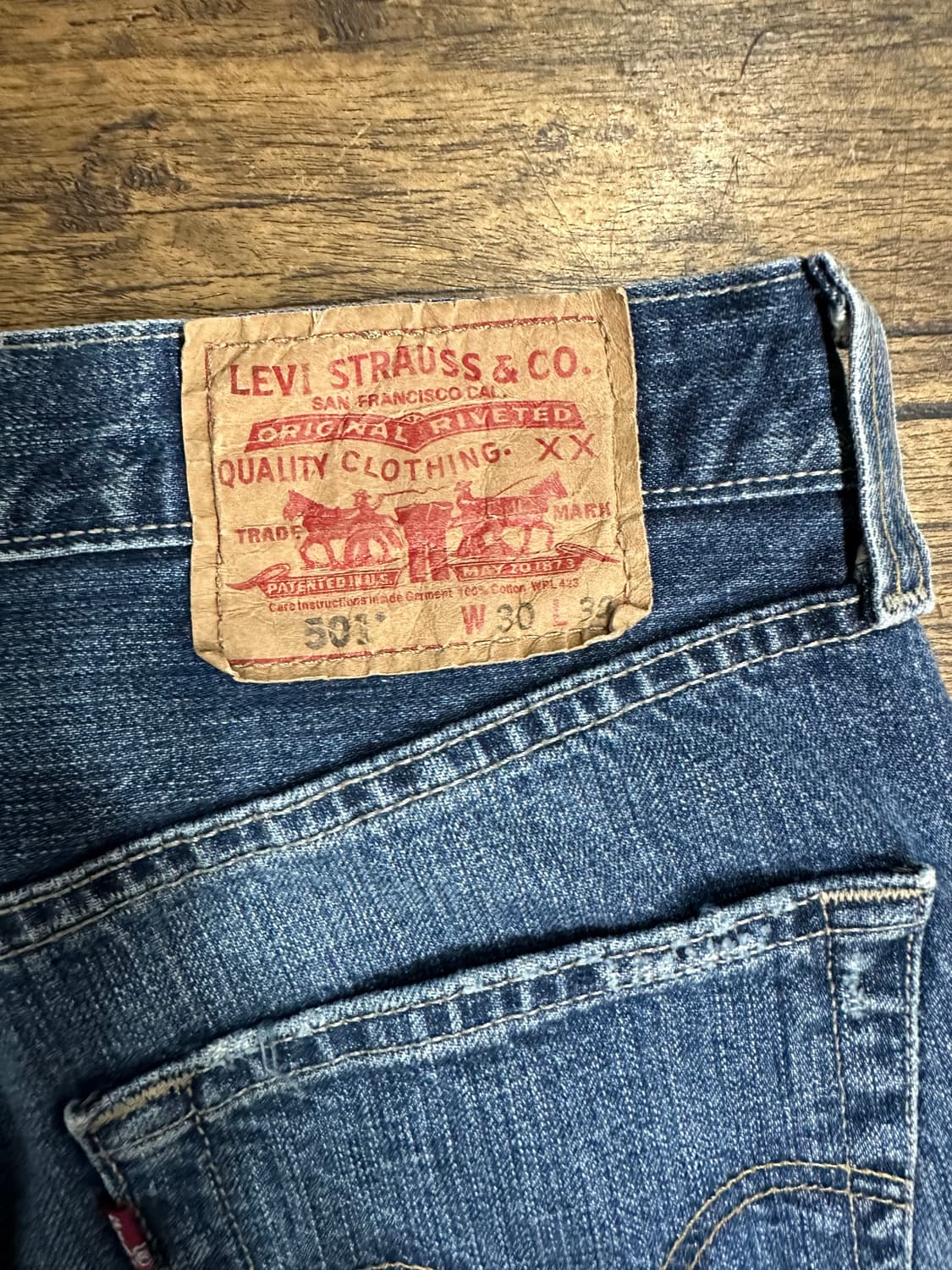 리바이스 501 스트레이트핏 데님 W30 L30 상품이미지6