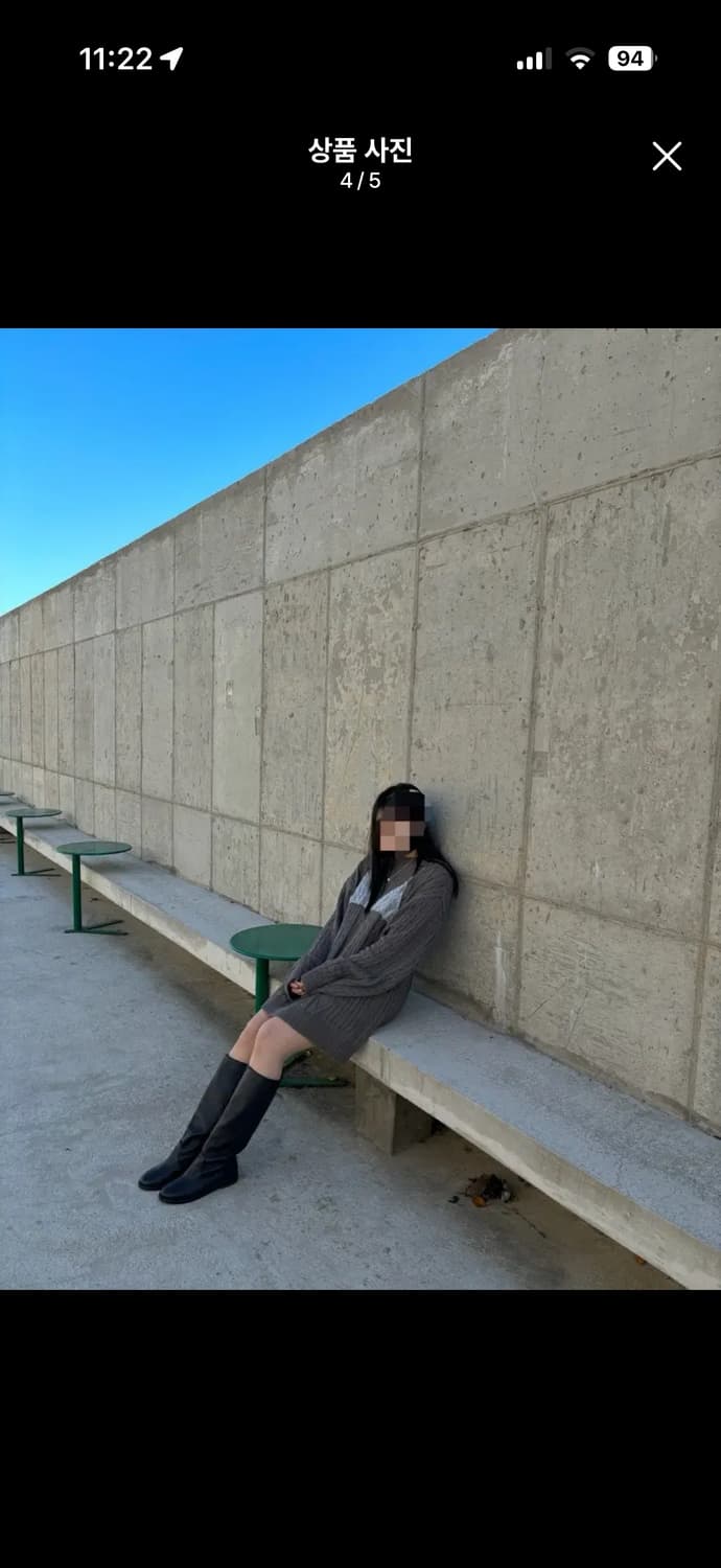 앤더슨벨 원피스 lace boy friend fit knit(진그레이) 상품이미지4