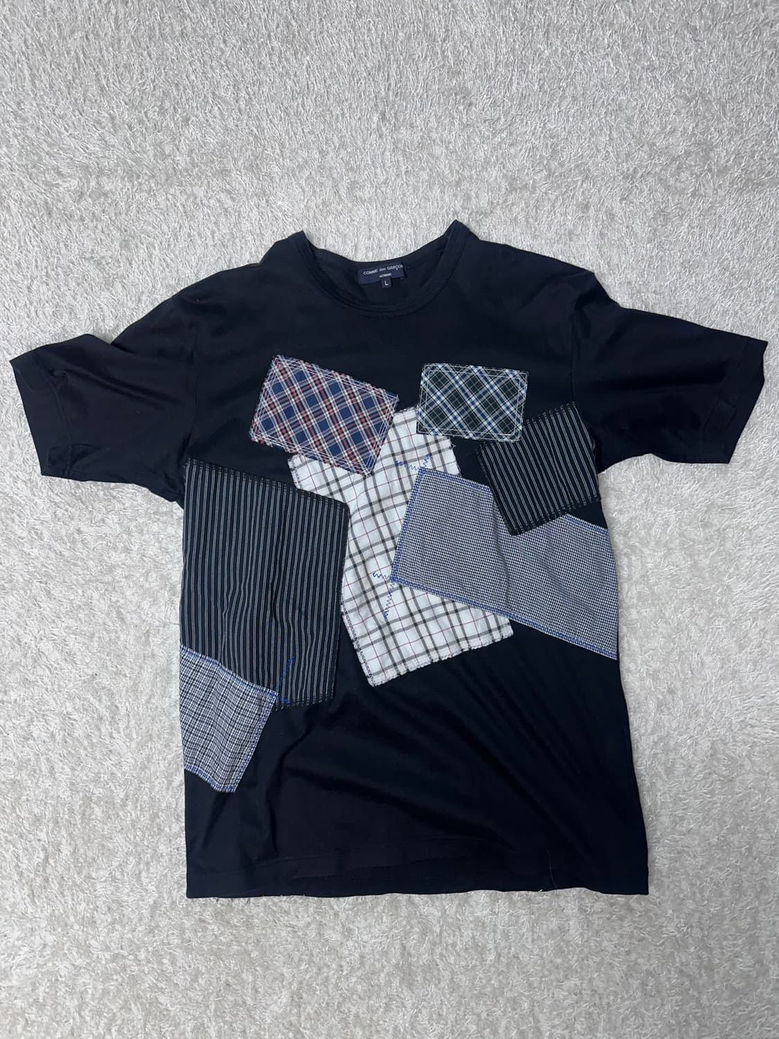 꼼데가르송 옴므 패치워크 티셔츠 상품이미지1