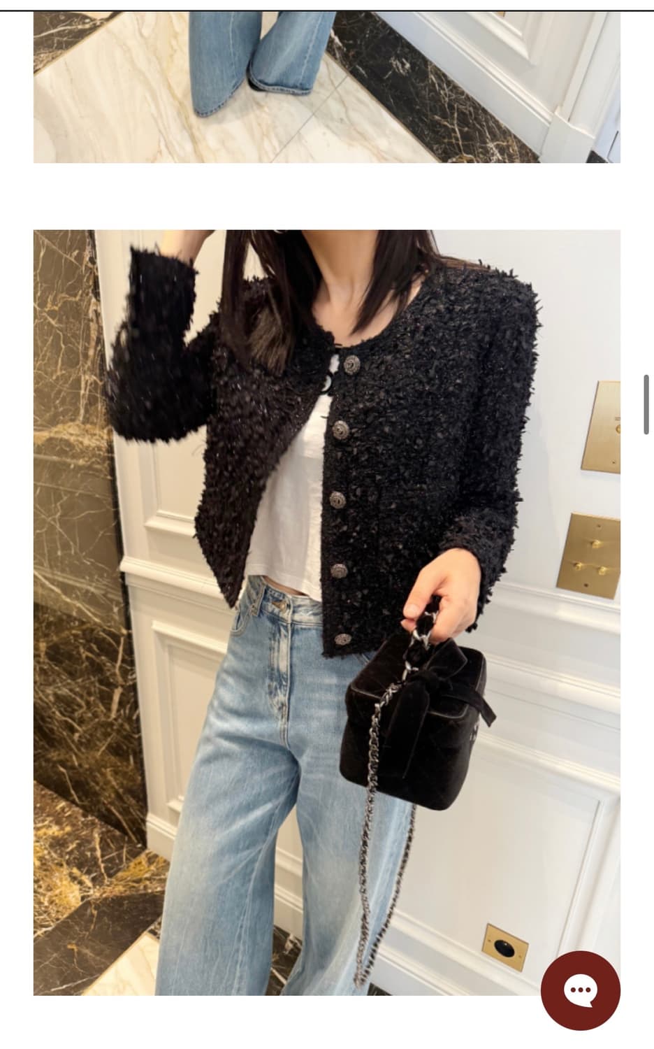 마이아이코 느와르 꾸띄르 트위드 자켓 스커트 셋업(세트) 상품이미지2