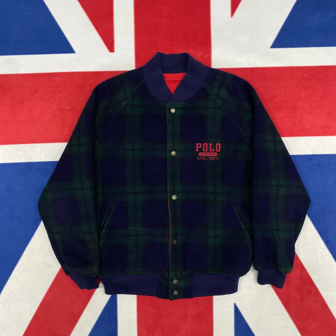 90s 폴로 리버시블 자켓 90실측M  상품이미지4