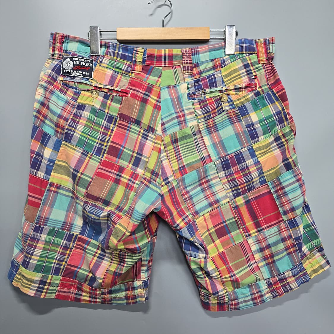 타미힐피거 TOMMY HILFIGER 패치워크 하프 팬츠 38 상품이미지2