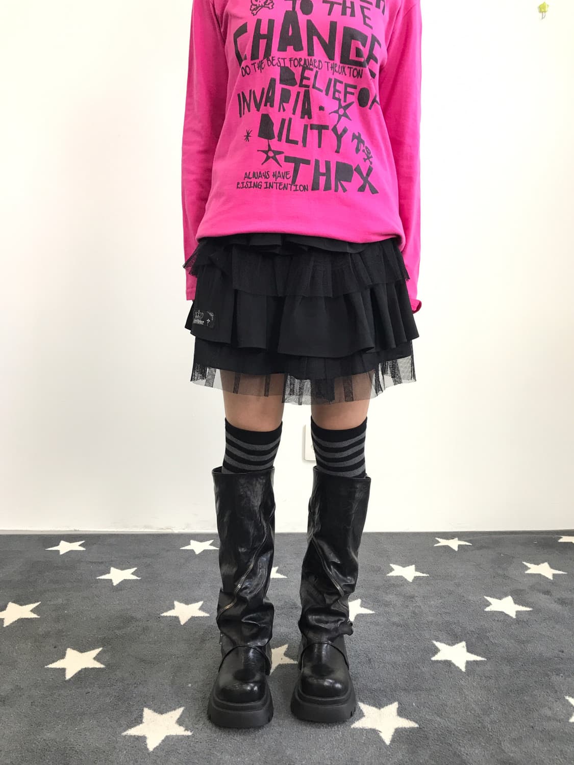Creedence Gothic Punk Tiered Mini Skirt 상품이미지2