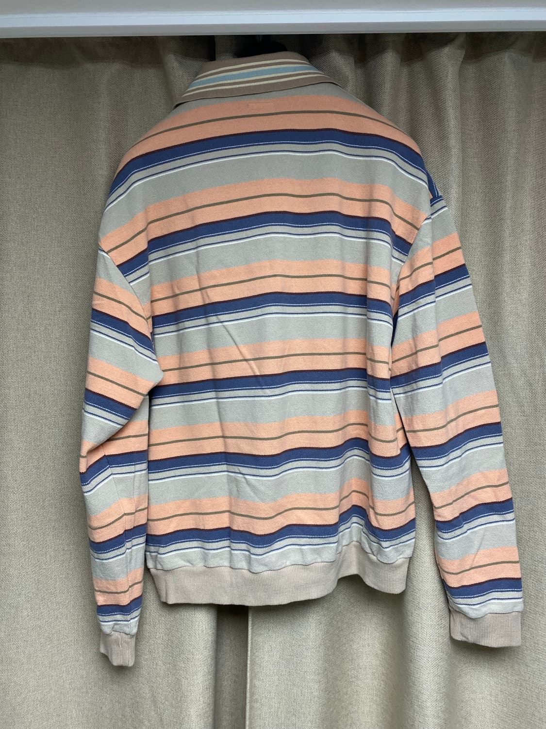 [4] 캐피탈 KAPITAL 멀티 보더 카노코 랭글 레트로 폴로 셔츠 상품이미지3