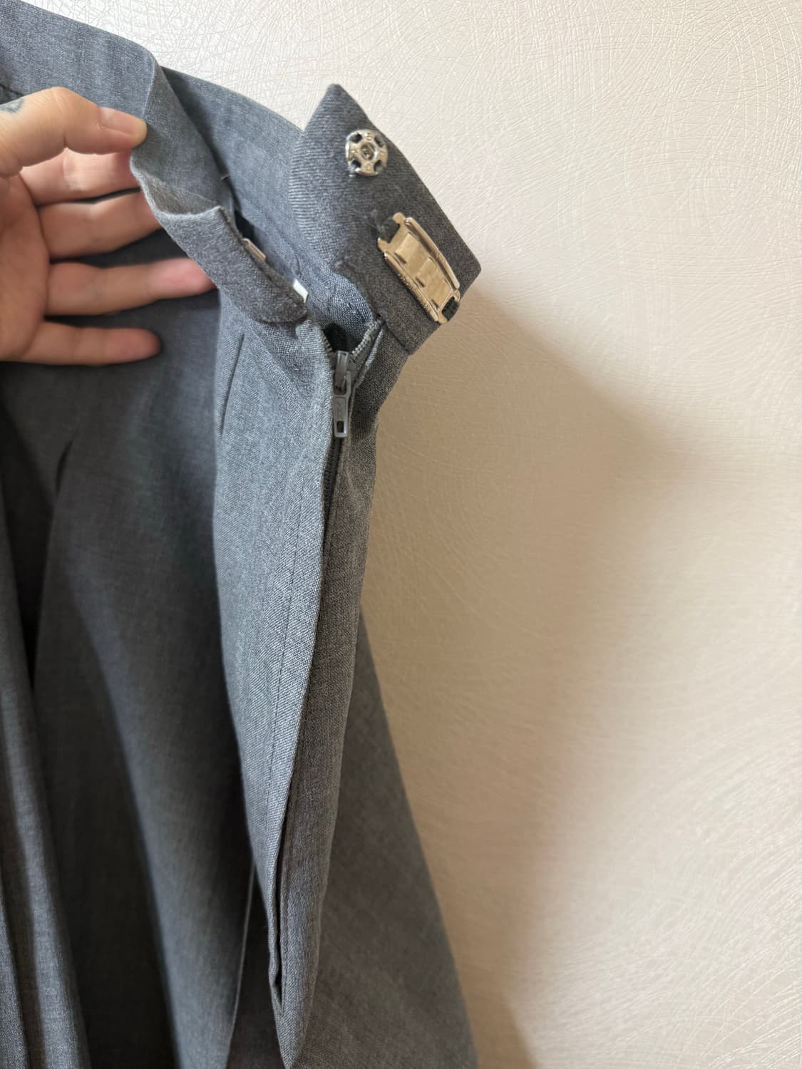 vintage pleats gray skirt 상품이미지4