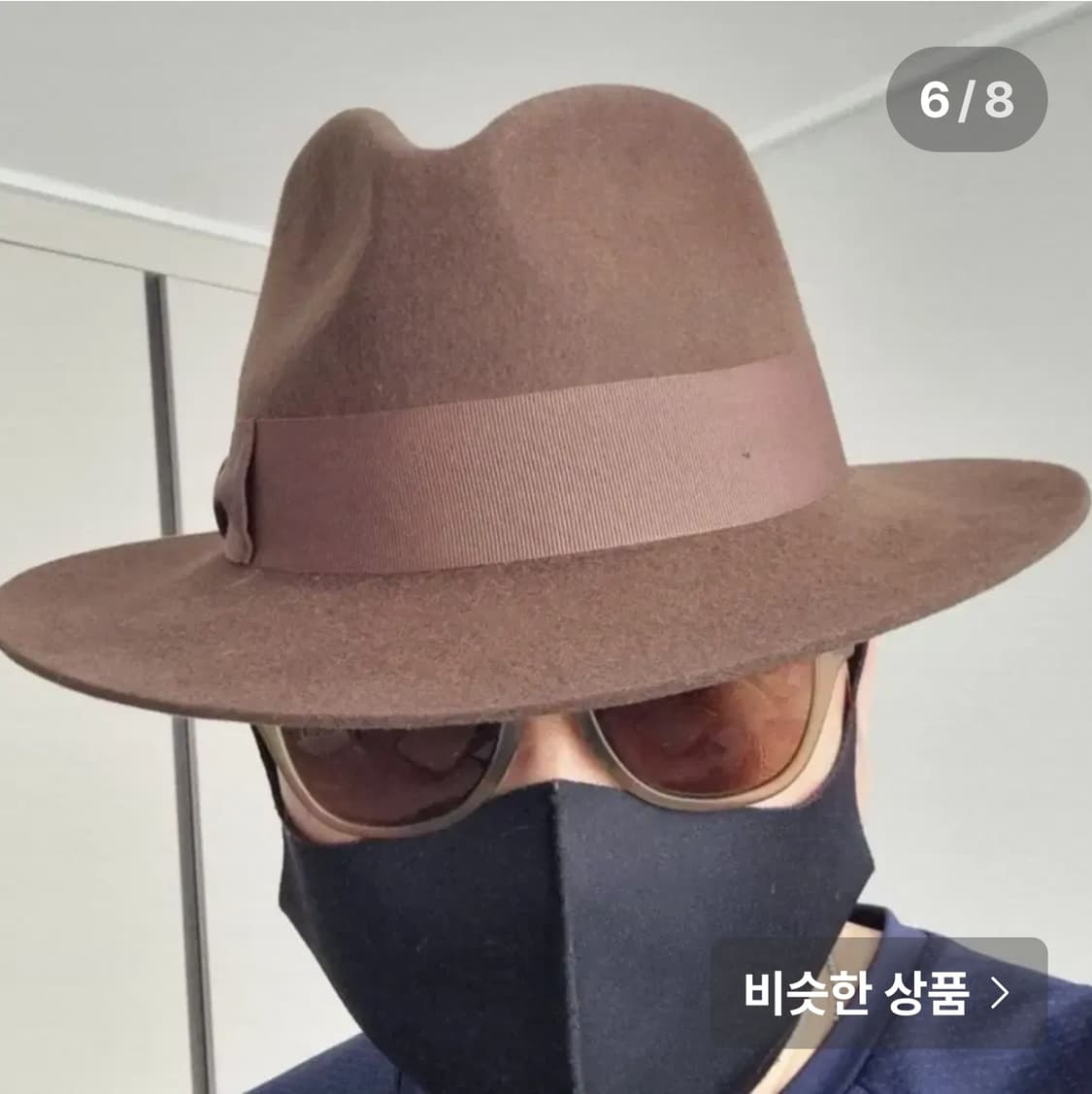 프리미엄 100%양모 페도라 커피브라운 사이즈: 57cm 상품이미지2