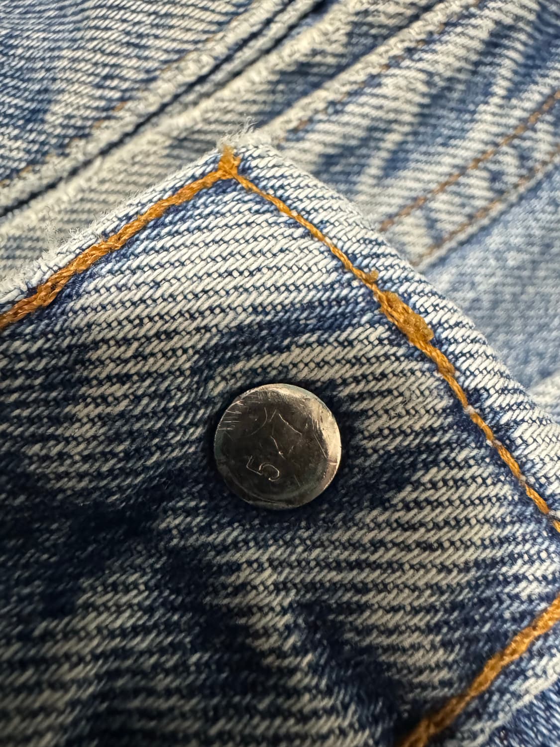 90s USA 미국 리바이스 빈티지 데님트러커 플란넬 자켓 L 상품이미지4