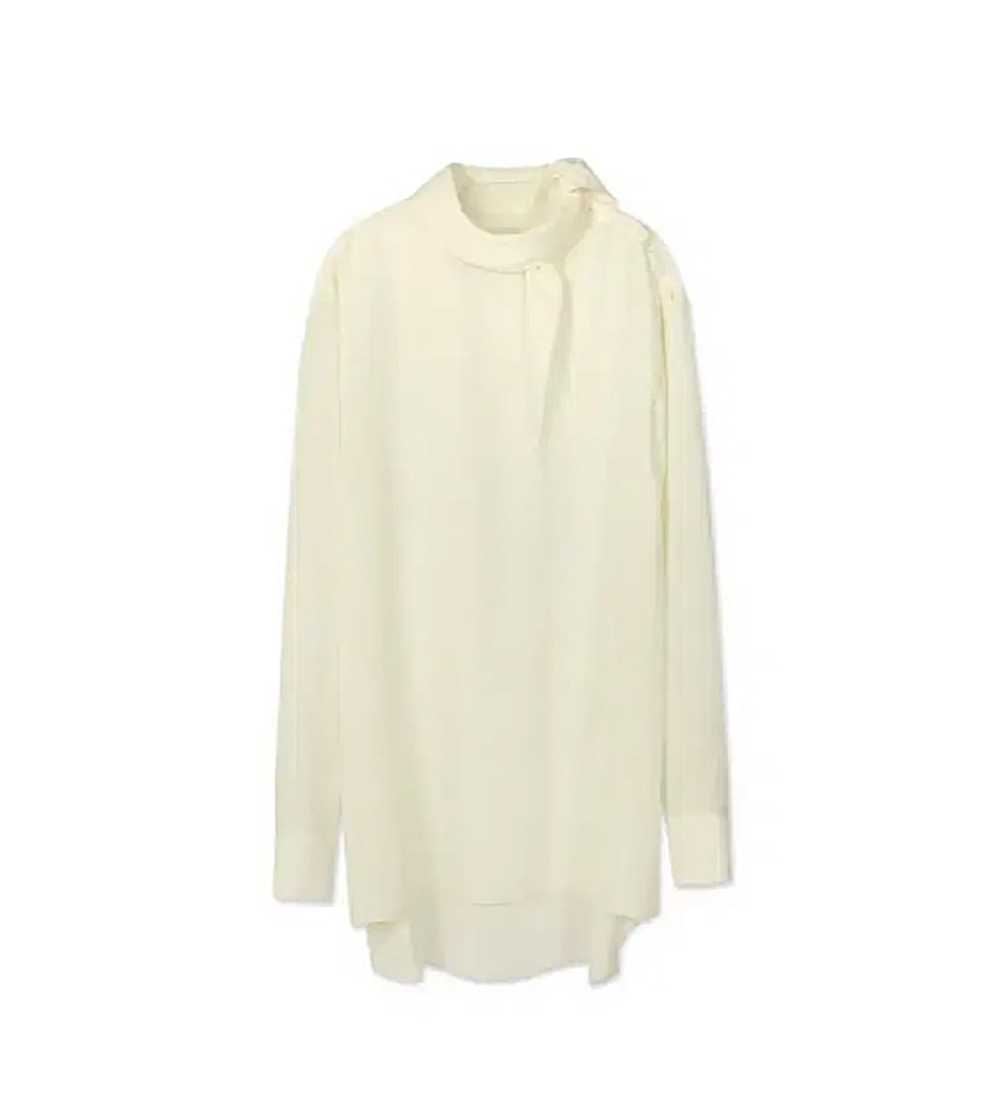 앤더슨벨 HIGH NECK LONG BLOUSE 스카프 단추 오프숄더 상품이미지4