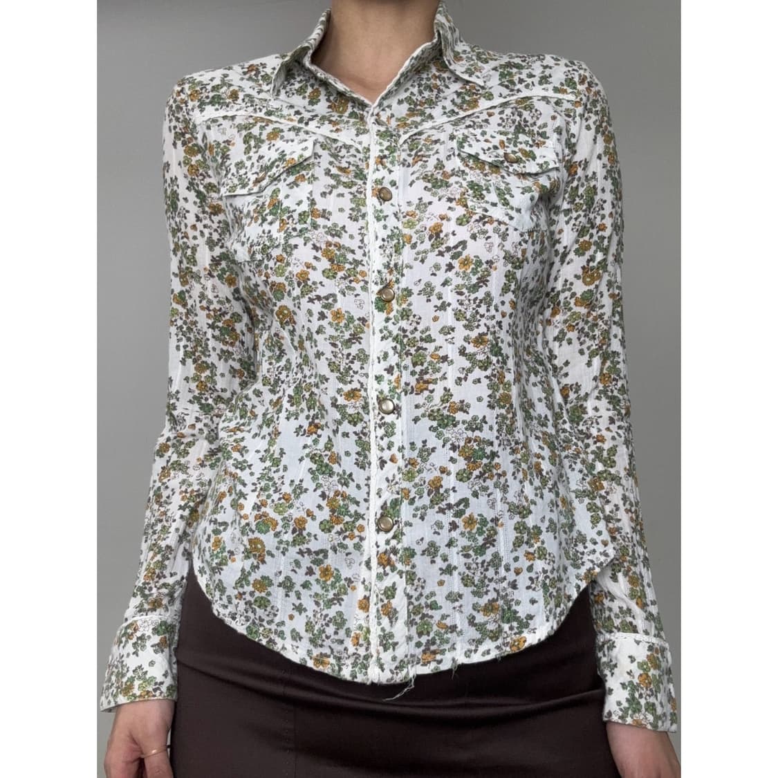 빈티지 웨스턴 플로럴 셔츠 상품이미지1