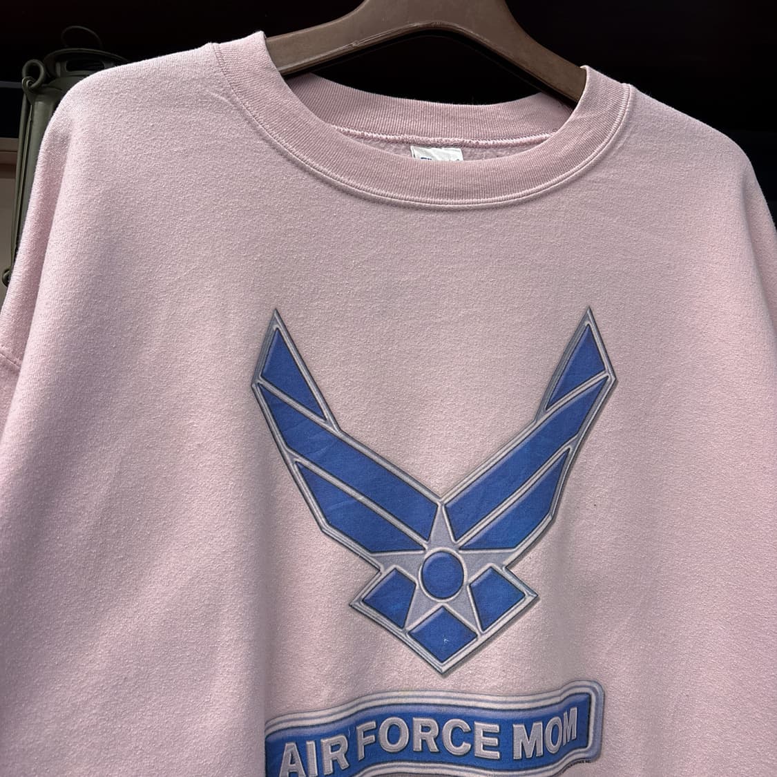 90s 길단 헤비 블론드 에어포스맘 서포터즈 프린팅 스웻셔츠 N704 상품이미지3