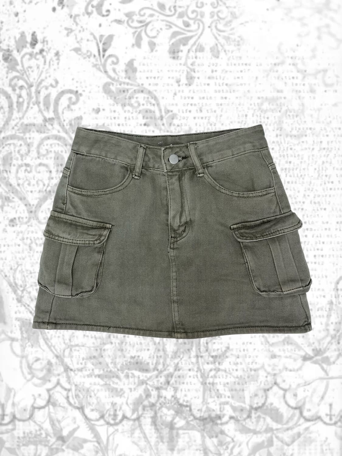 soldier cargo denim skirts 상품이미지1
