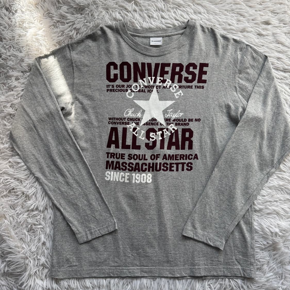 CONVERSE 일본빈티지 롱슬리브 컨버스 긴팔 y2k긴팔티 L 100 상품이미지2