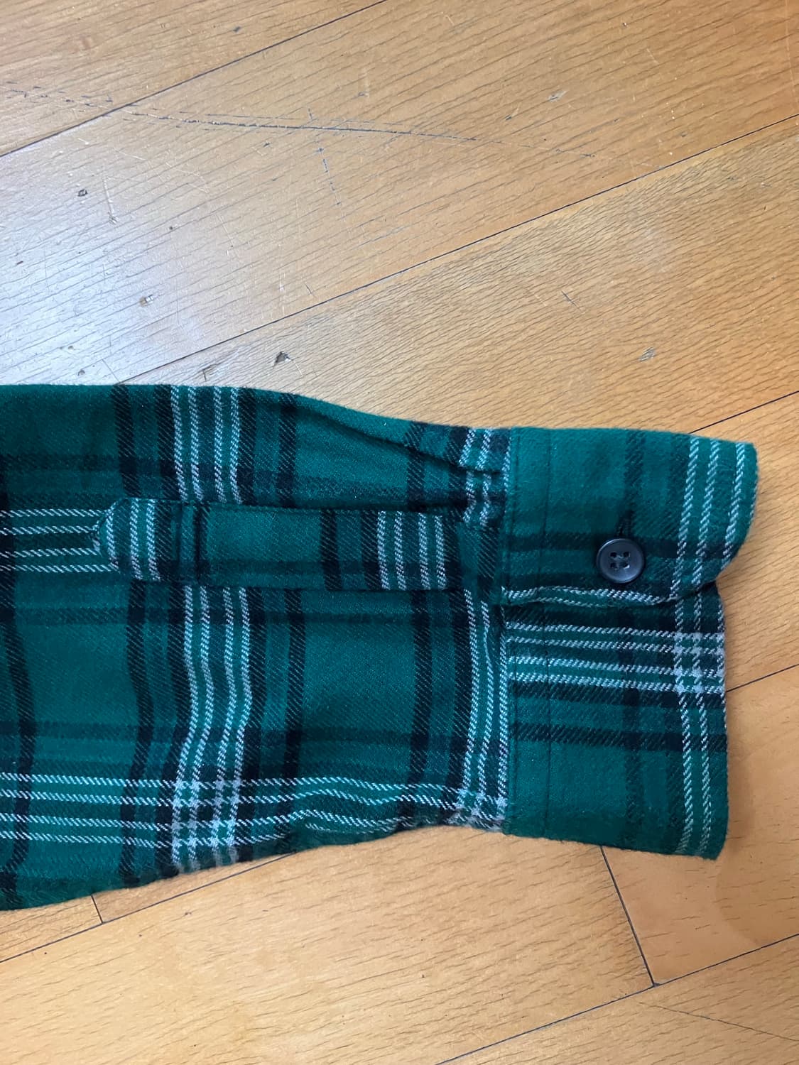 유니클로 플란넬 체크 셔츠 그린 3XL 상품이미지7