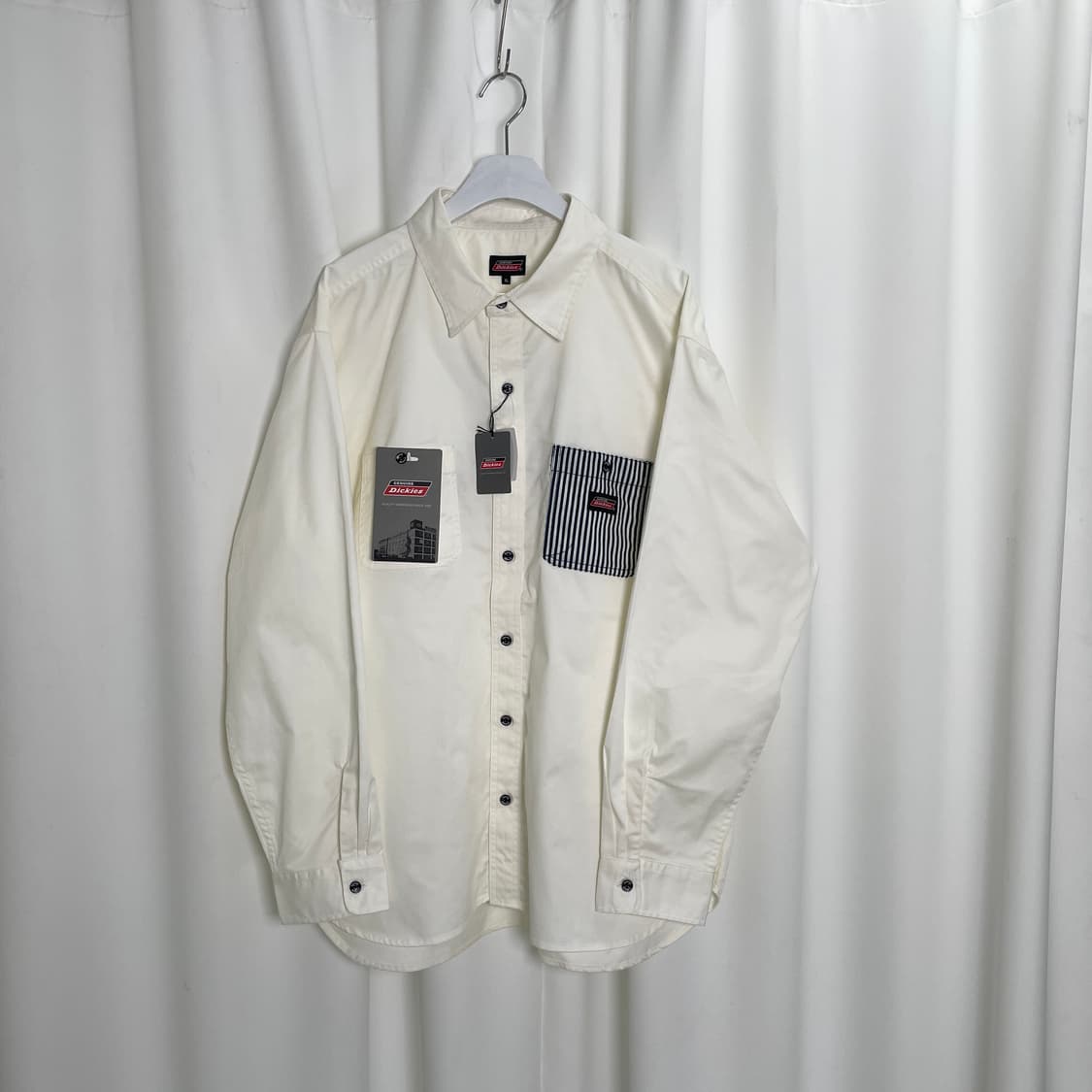 DICKIES 디키즈 화이트 롱슬리브 워크셔츠 상품이미지1