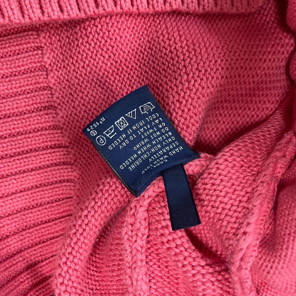 폴로 랄프로렌 포니 로고 코튼 니트 집업 코랄 상품이미지5