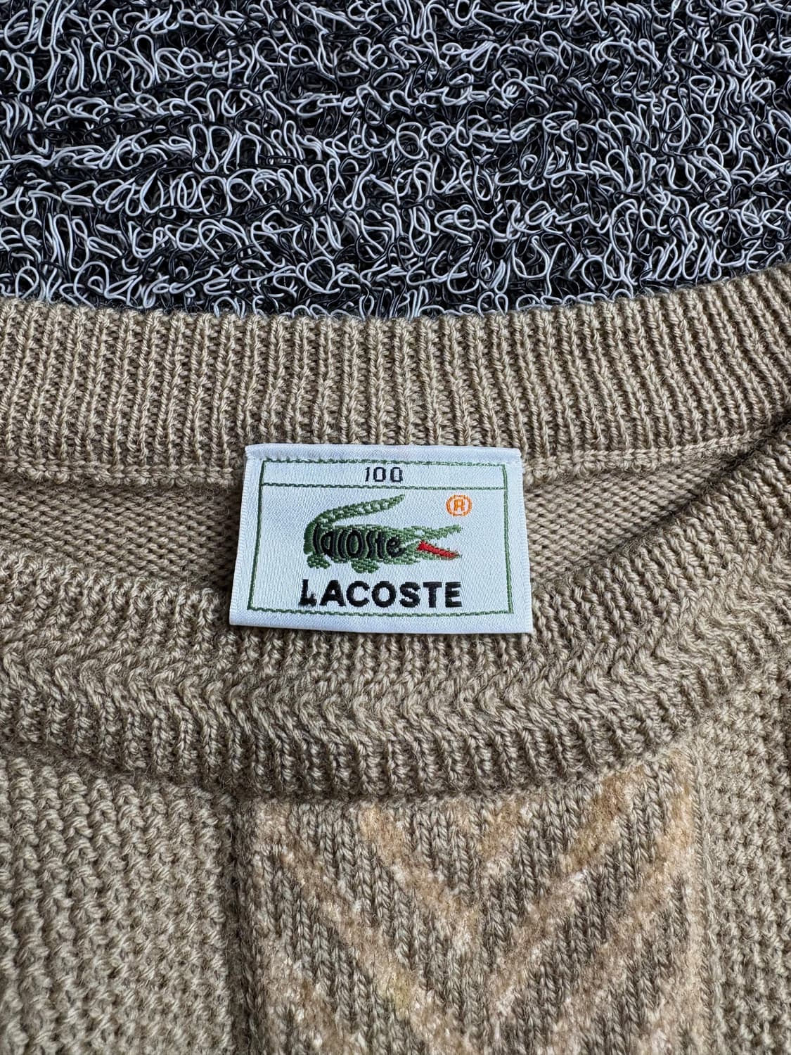 00s 라코스테 올드스쿨 미니멀 패턴 니트 2575 상품이미지3