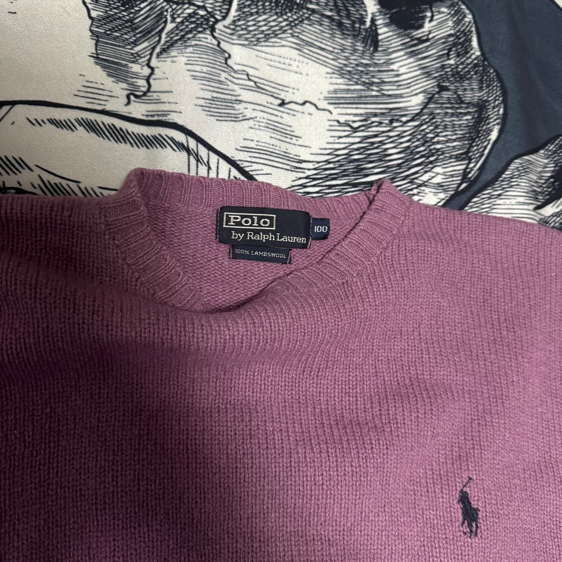 폴로 램스울 니트 100 사이즈 상품이미지2