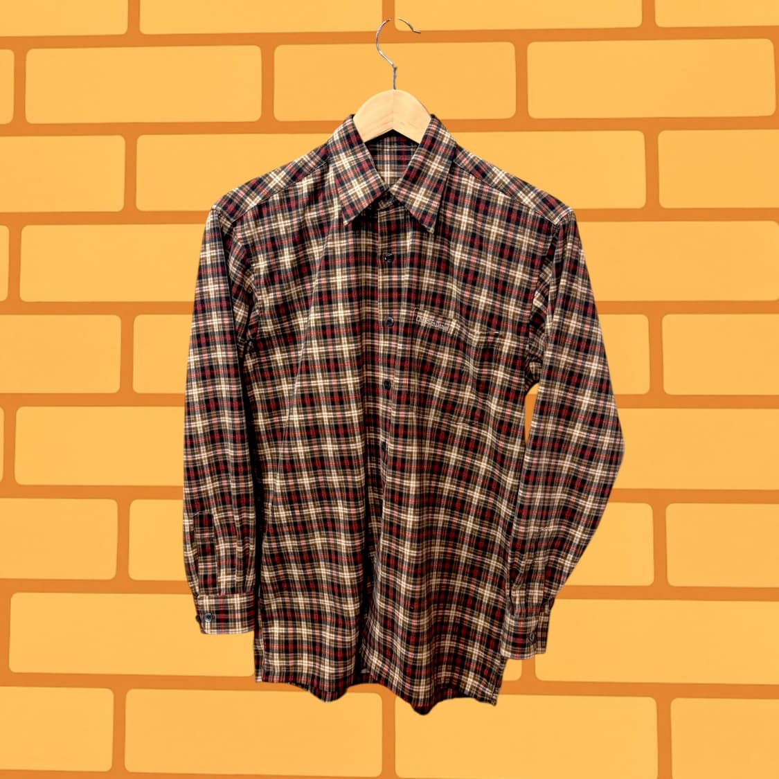 빈티지 코튼 체크 셔츠 (XL) 상품이미지1