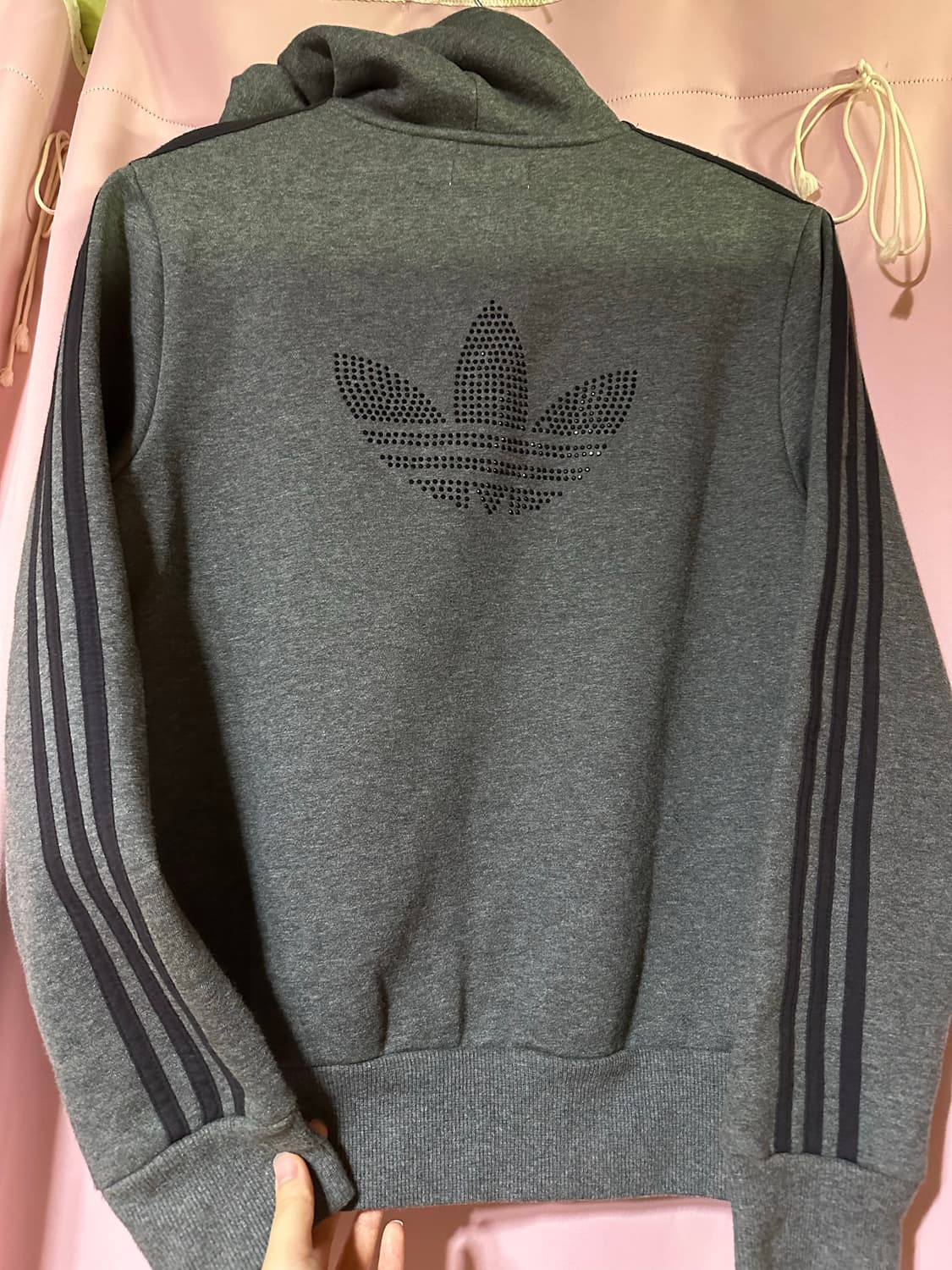 아디다스 후드집업 아디다스 파이어버드 큐빅 집업 삼선 대장 불꽃 후드집업 상품이미지1