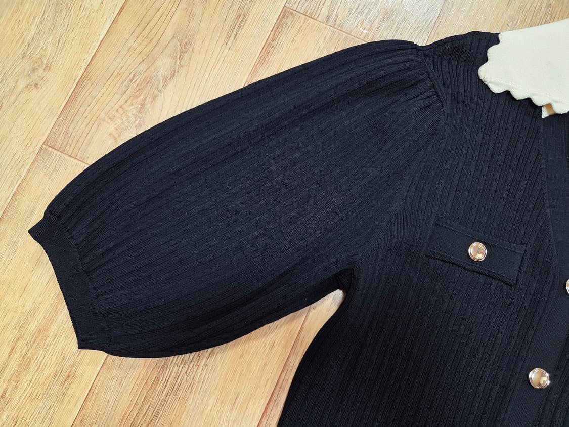 발렌시아(VALENCIA) 골드버튼 니트원피스 55-66 새상품 상품이미지6