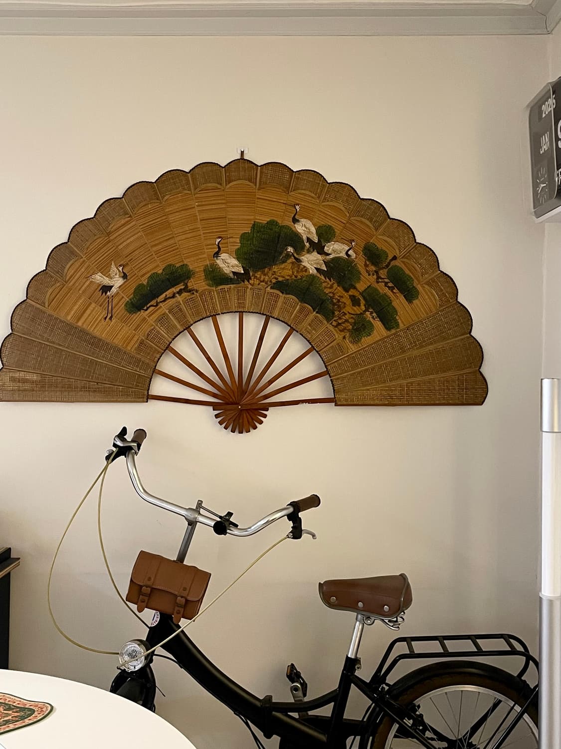 학산수 빈티지 동양화 대나무 부채 상품이미지2