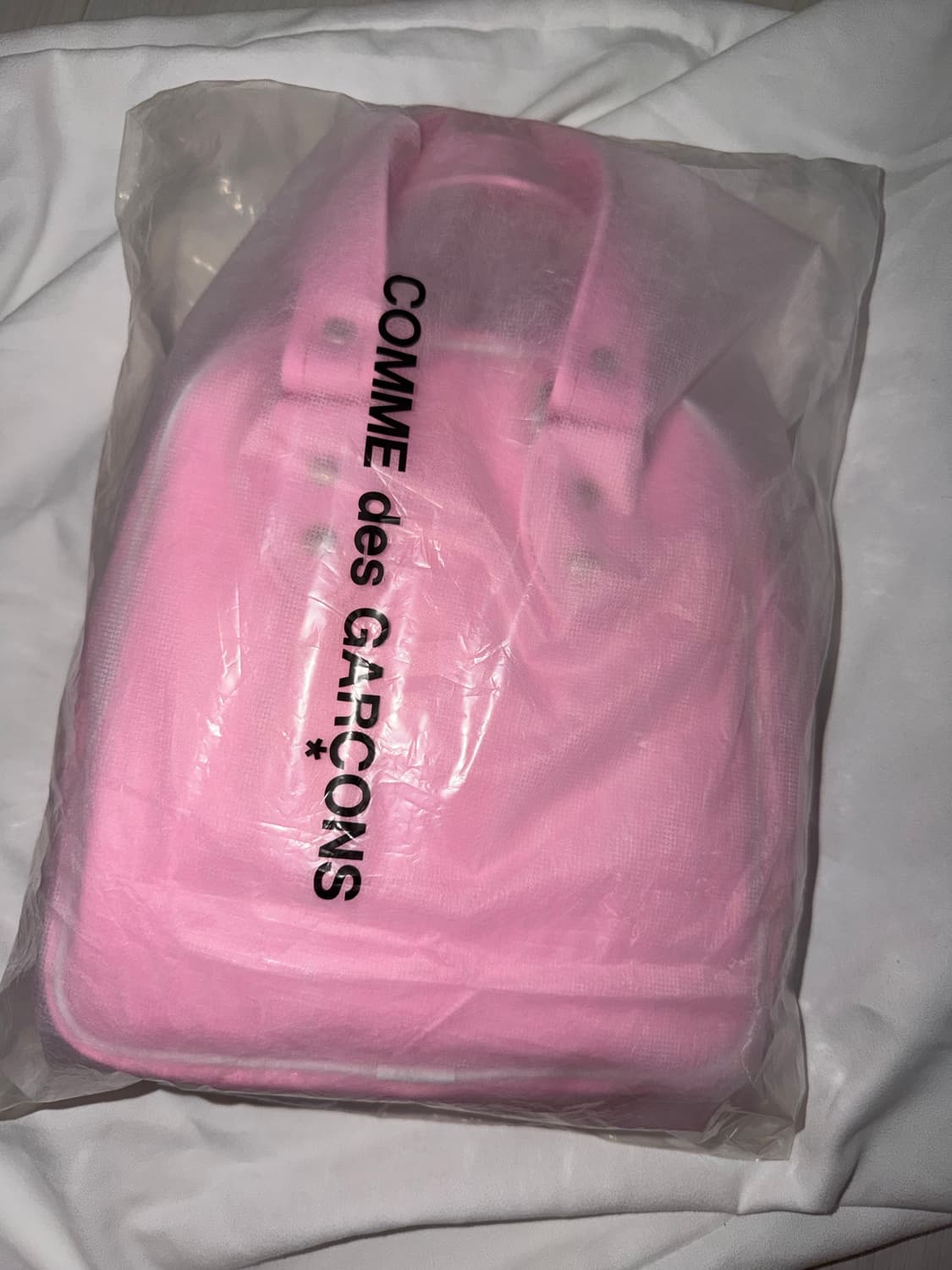 꼼데가르송 걸 에나멜 토트백 핑크 상품이미지4