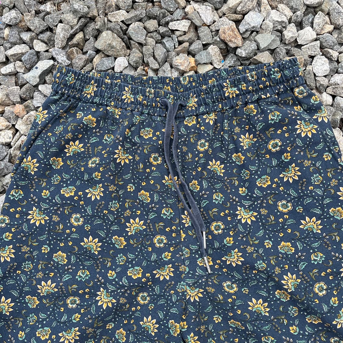 일본 빈티지 플라워 패턴 와이드 팬츠 (실측확인) 상품이미지2