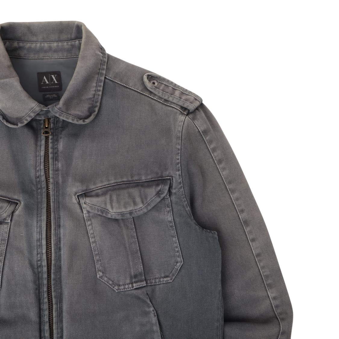 아르마니 익스체인지 워시드 집업 바이커 자켓 상품이미지3