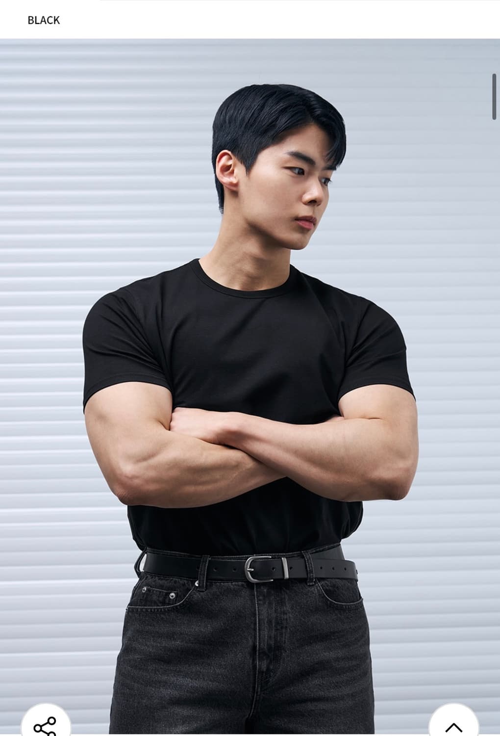 (새상품)(XL)드로우핏 만재 콜라보 러스티 머슬핏 티셔츠 BLACK반 상품이미지1