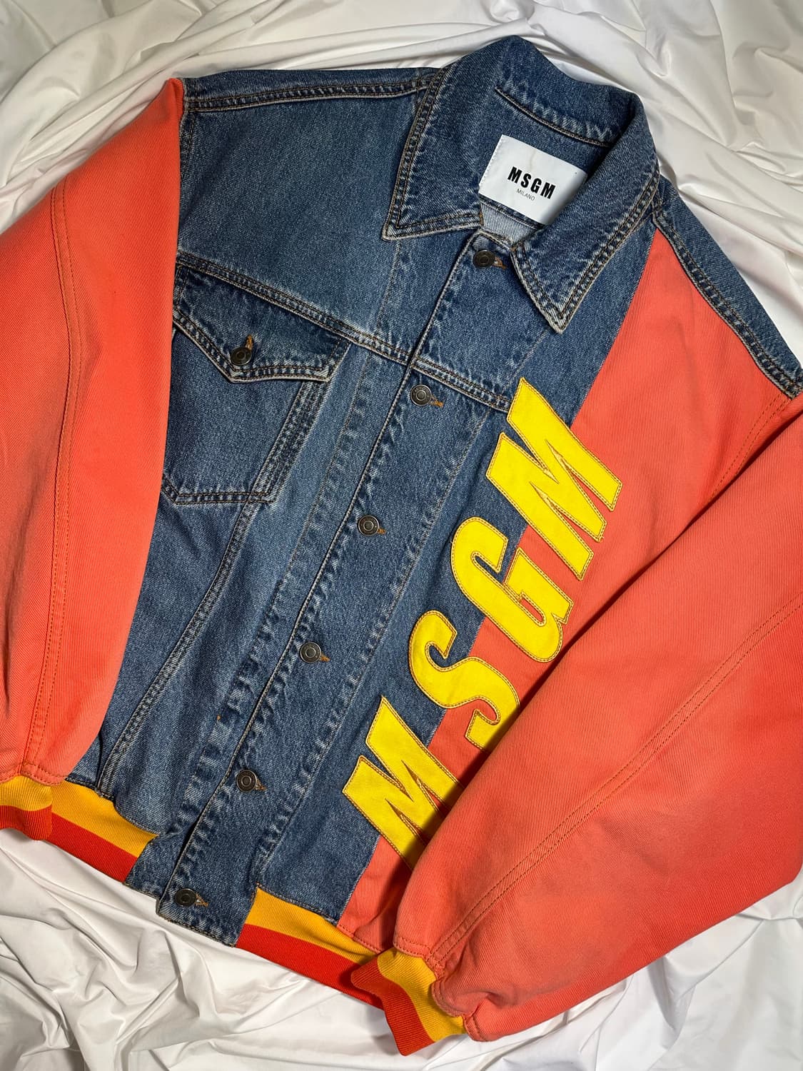 (48)MSGM 데님 트러커 배색 자켓 상품이미지2