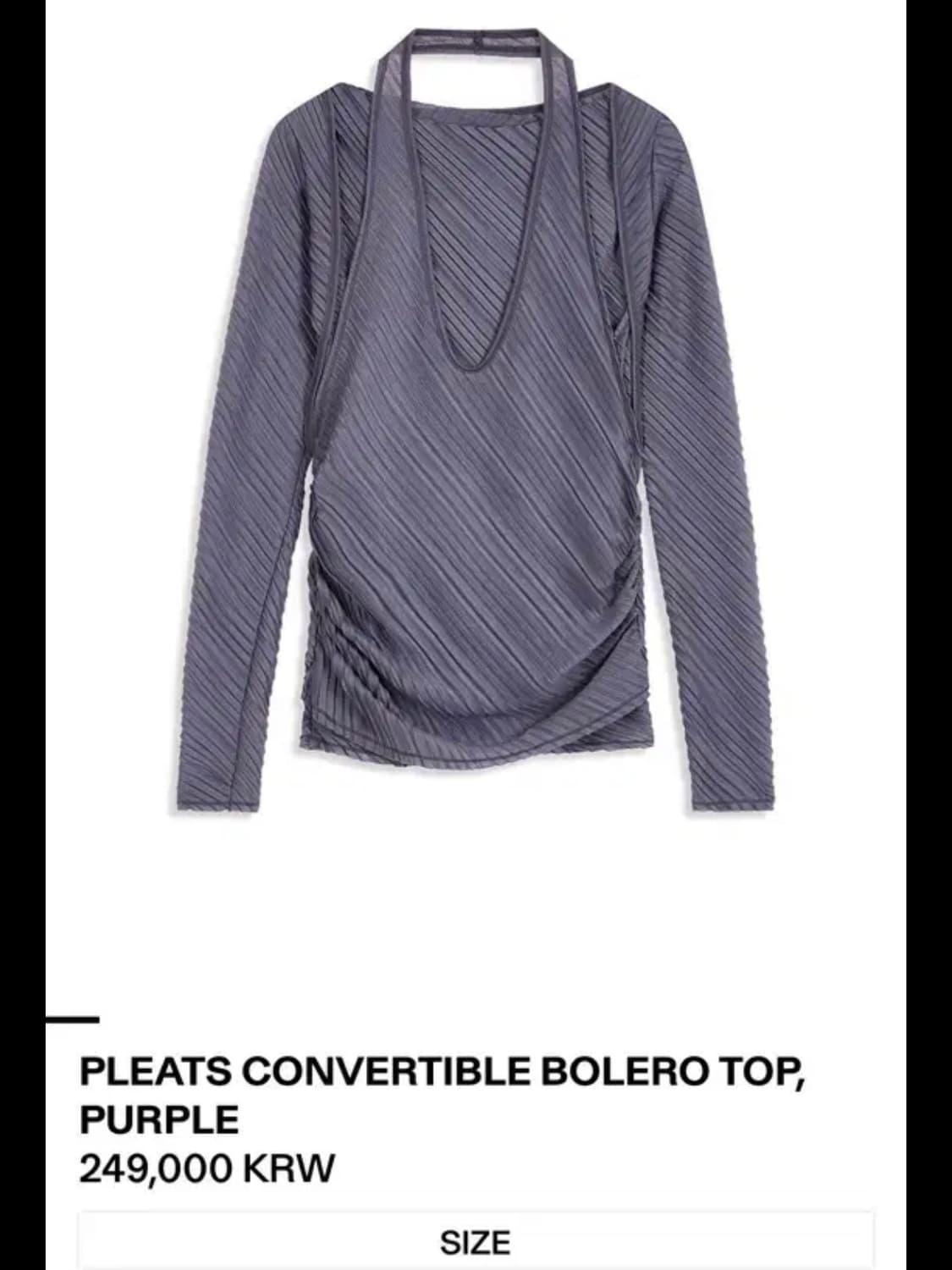 Open yy pleats convertible bolero top 상품이미지3