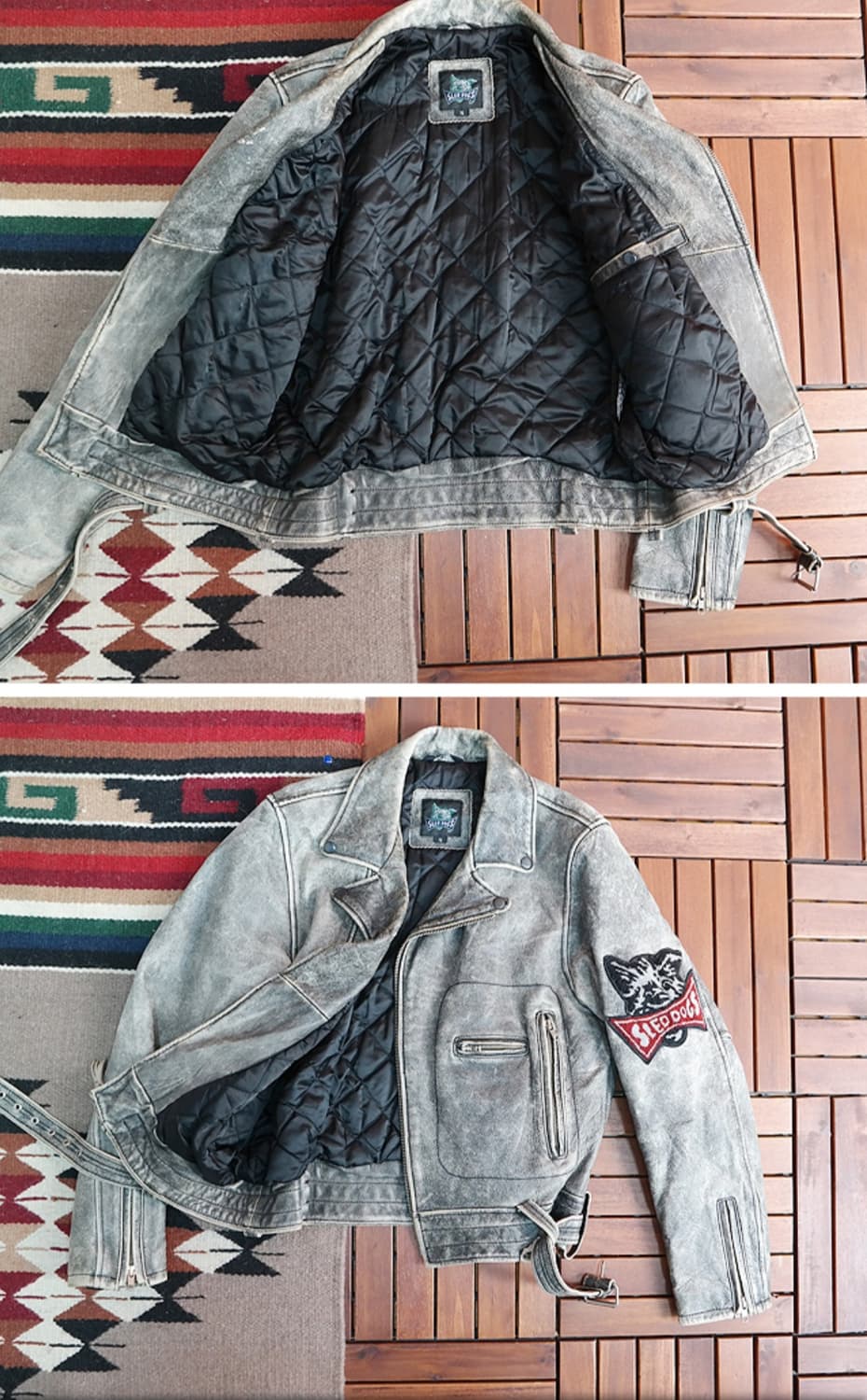 빈티지 소가죽 라이더 자켓 S-M 할리 쇼트 아님 상품이미지6