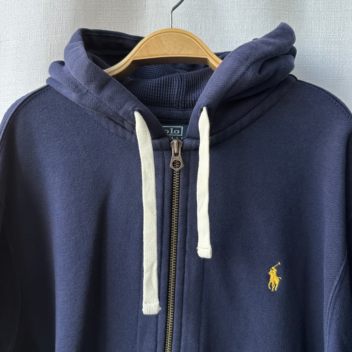 폴로 랄프로렌 기모 후드 집업 네이비 XL 상품이미지4