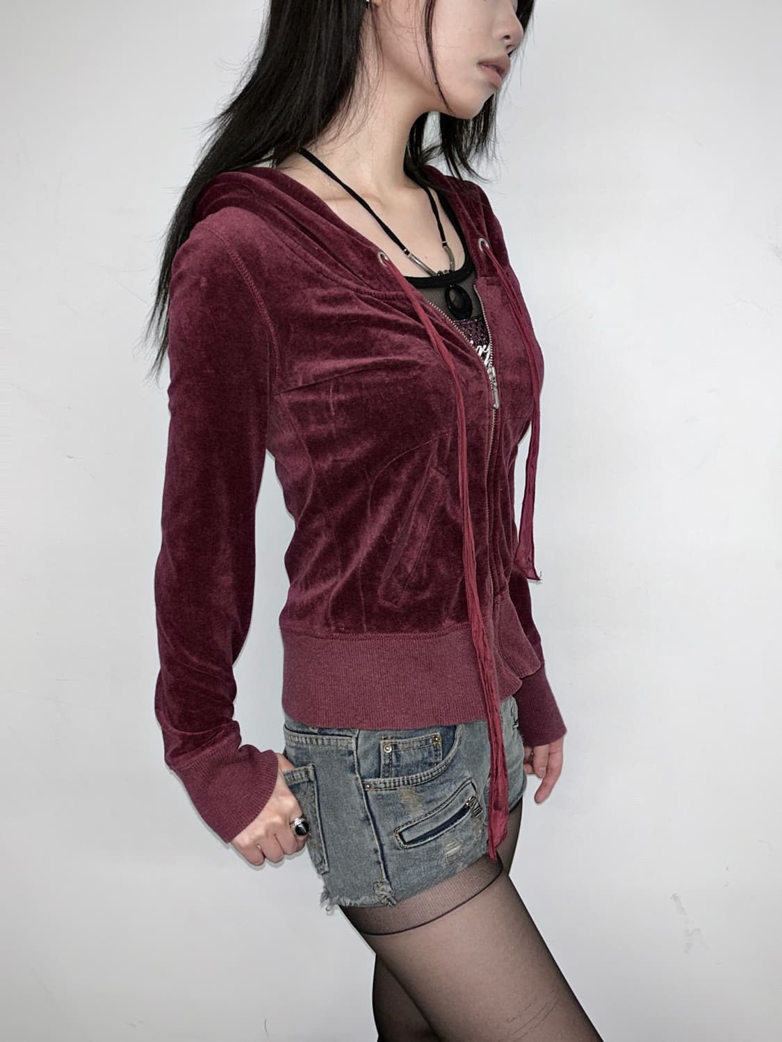 Juicy Couture Ribbon String Draped Hood 상품이미지3
