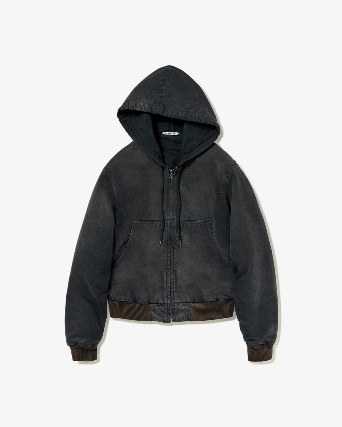 새상품) 오라리 프로덕트 다이드 오가닉 코튼 덕 숏 후드 집업 파카 상품이미지1