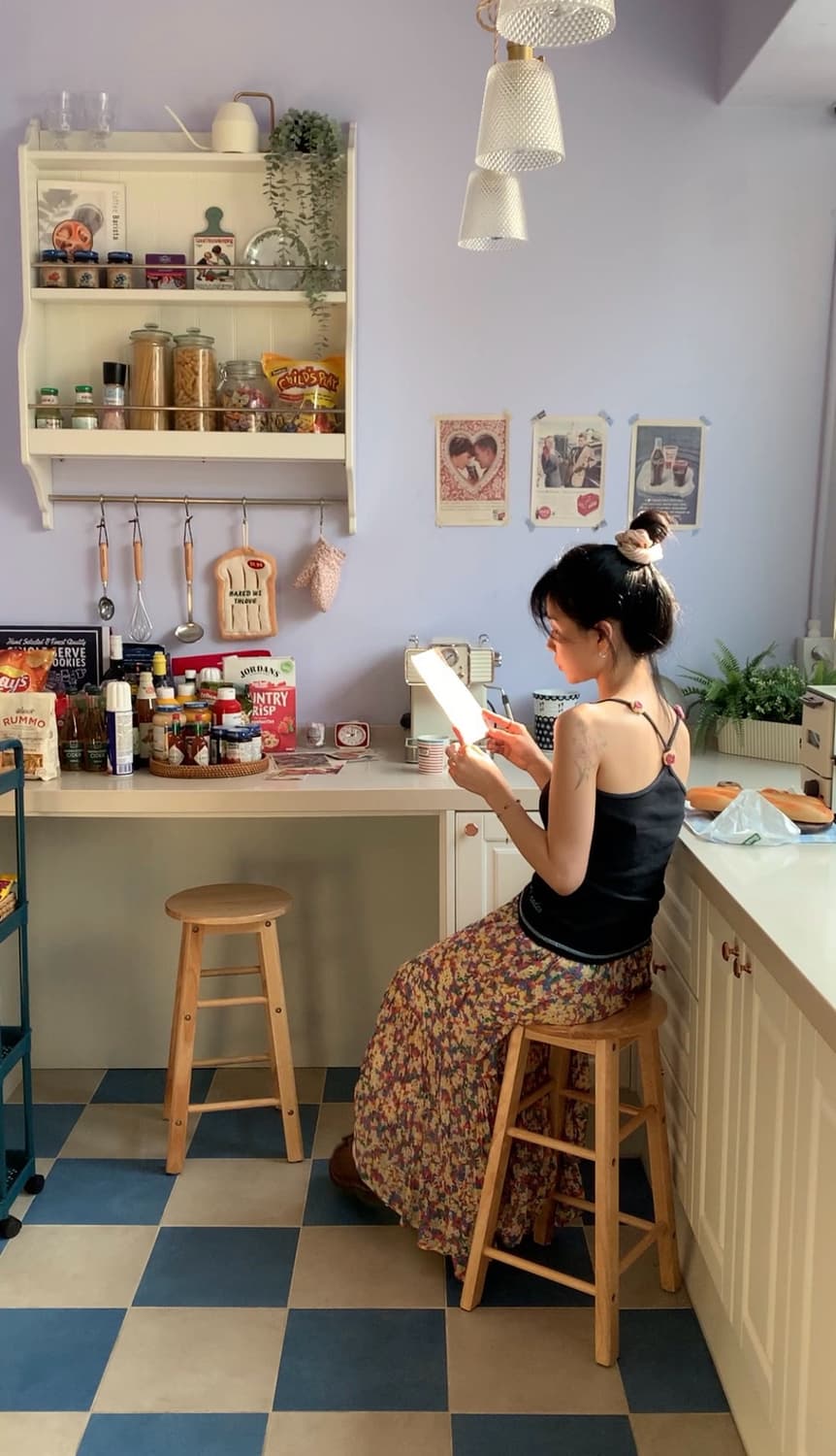 블랙 꽃방울 뜨개 끈나시 상품이미지3