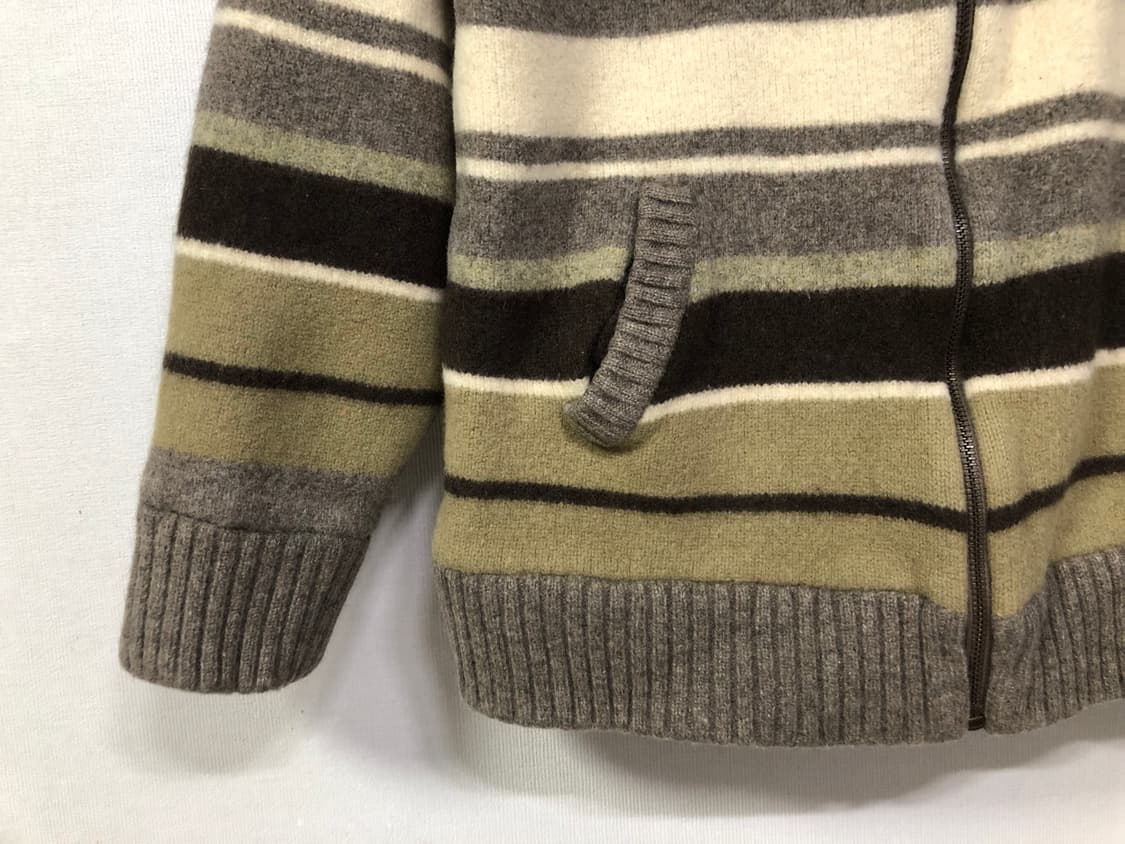 빈폴 여성 두툼한 양털 퀼팅 안감 니트 후드집업 _ 코코아 상품이미지3